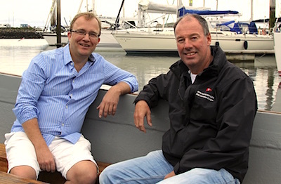 Davy's Graham Cawley in conversation with HYC Commodore Brian Turvey