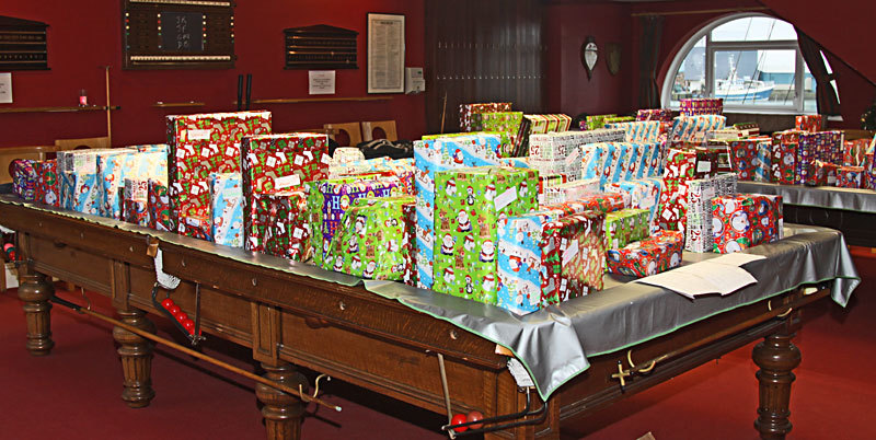 Some of Santa's fantastic presents waiting to be given out