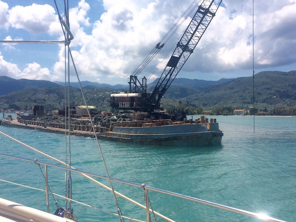 Dredging the Lefkas Canal
