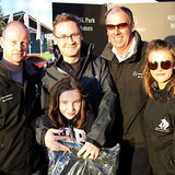 Jeff Kay and daughter with Commodore Brian Turvey and flanked by MSL's Keith and Lisa