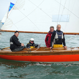 Roddy Cooper and crew on the Howth 17 'Leila'