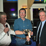 Kevin O'Byrne (Mary Ellen) collecting the 'Skehan Cup' from Dermot Skehan and Commodore Berchmans Gannon
