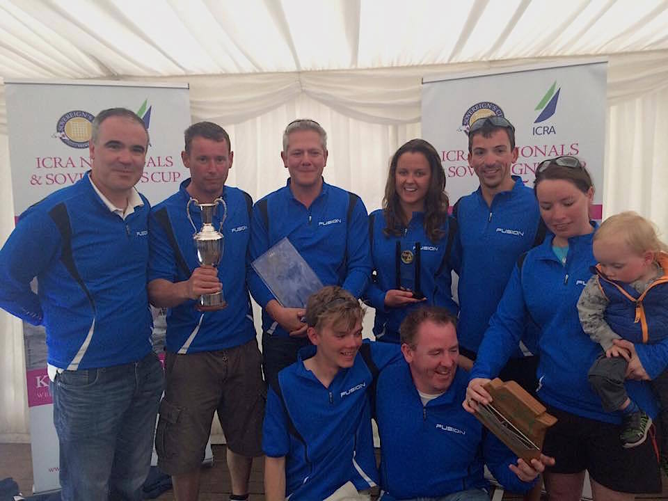 Ronan and Richard with the 'Fusion team - winners of Class 3