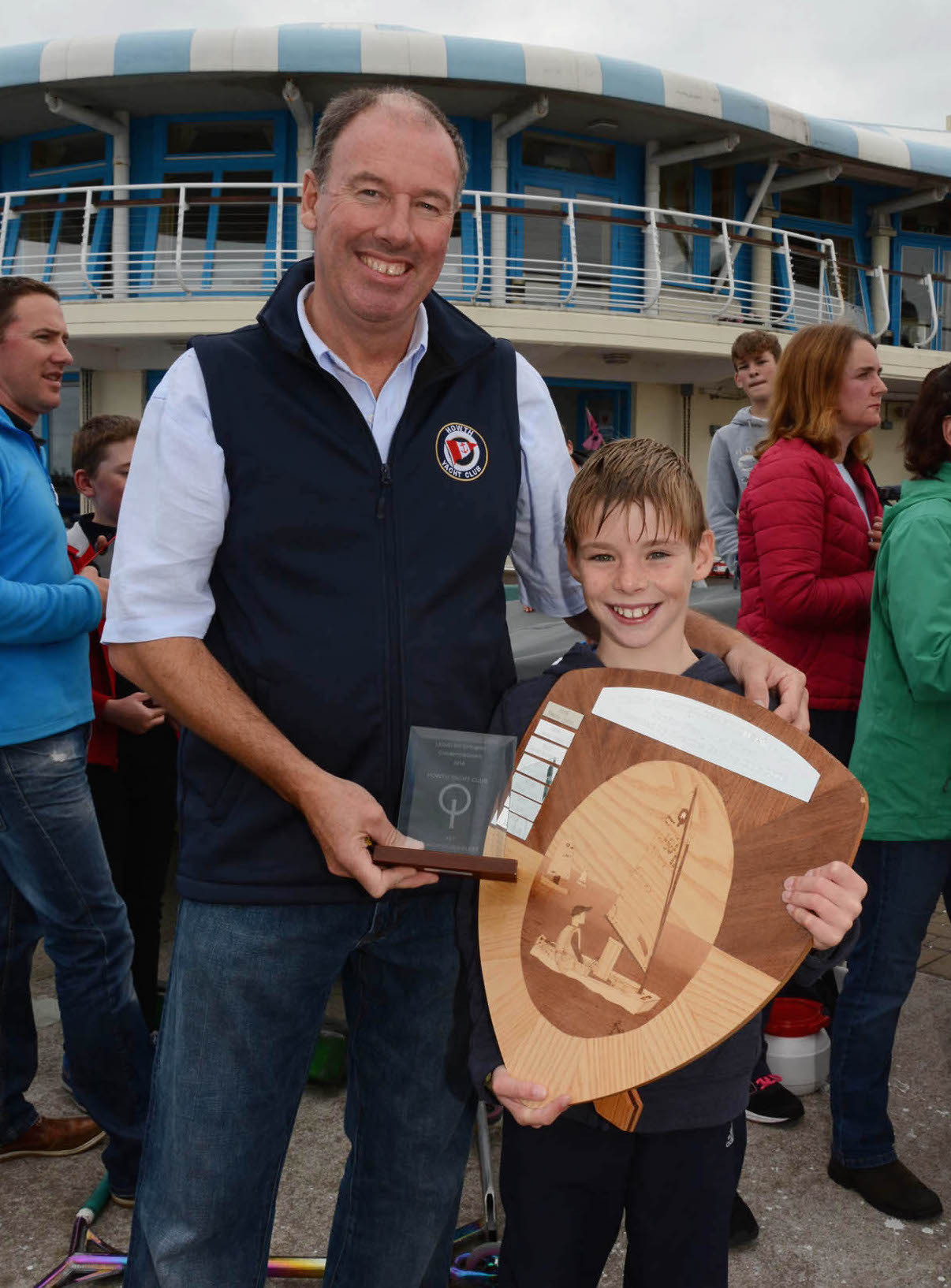 Luke Turvey with the trophy for 1st in Junior Silver Fleet