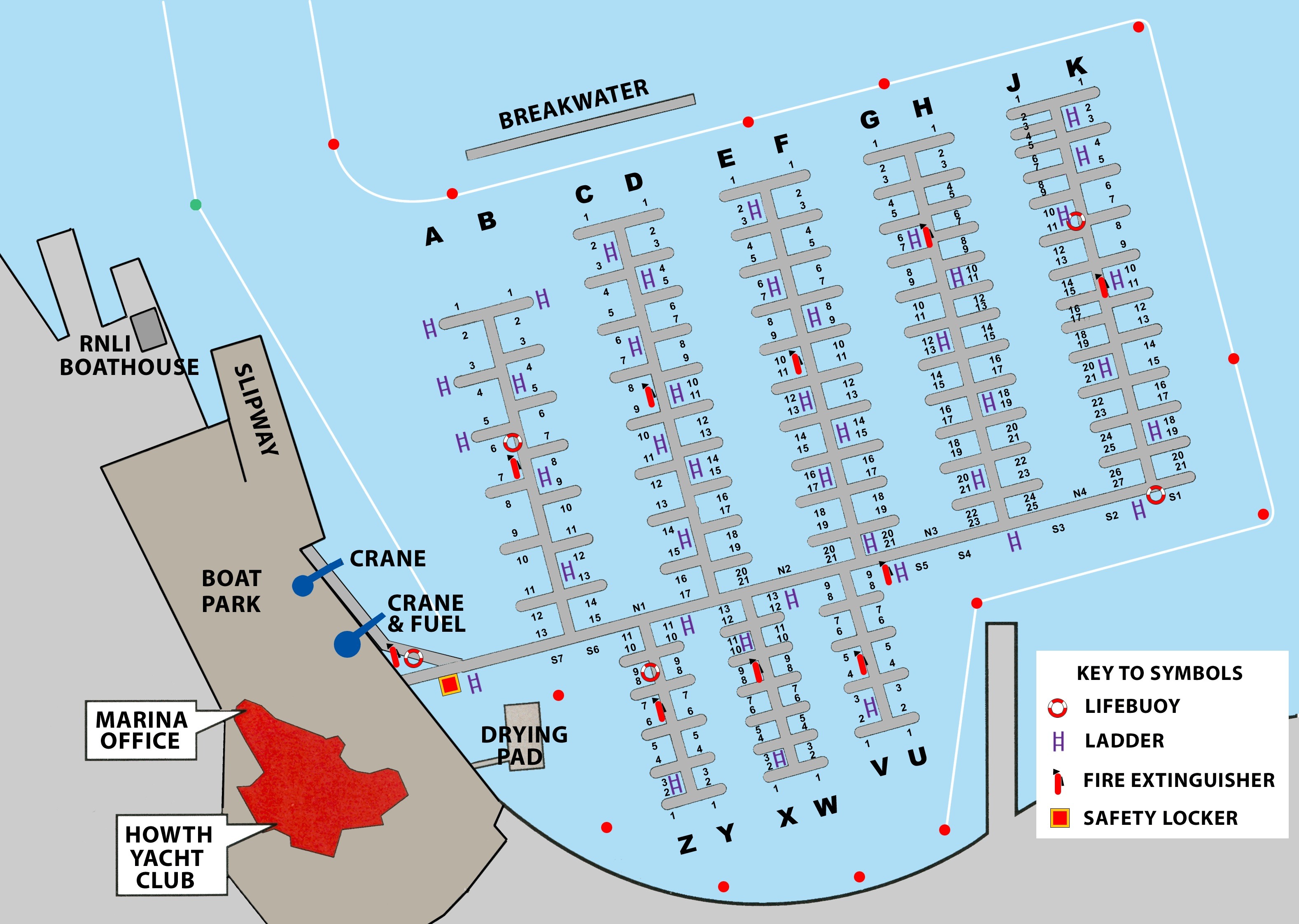 island yacht club dock map