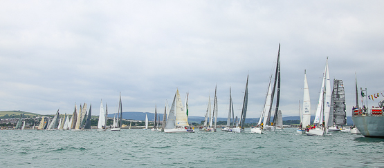 Euro Car Parks on port tack and caught OCS on the start line