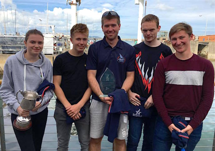 4th overall and Silver Fleet winners - The 'Johnny Bravo' K25 team: Medb, Douglas, Thomas, Ciaran and Diarmuid