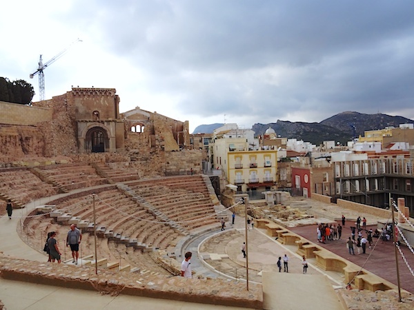 The magnificent Roman Amphitheatre in the centre of Cartagena