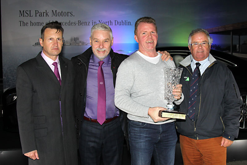 MSL's Dean Fullston and Brendan Grace with overall Heineken Trophy winner Aidan Beggan ('Checkmate') and Commodore Berchmans Gannon