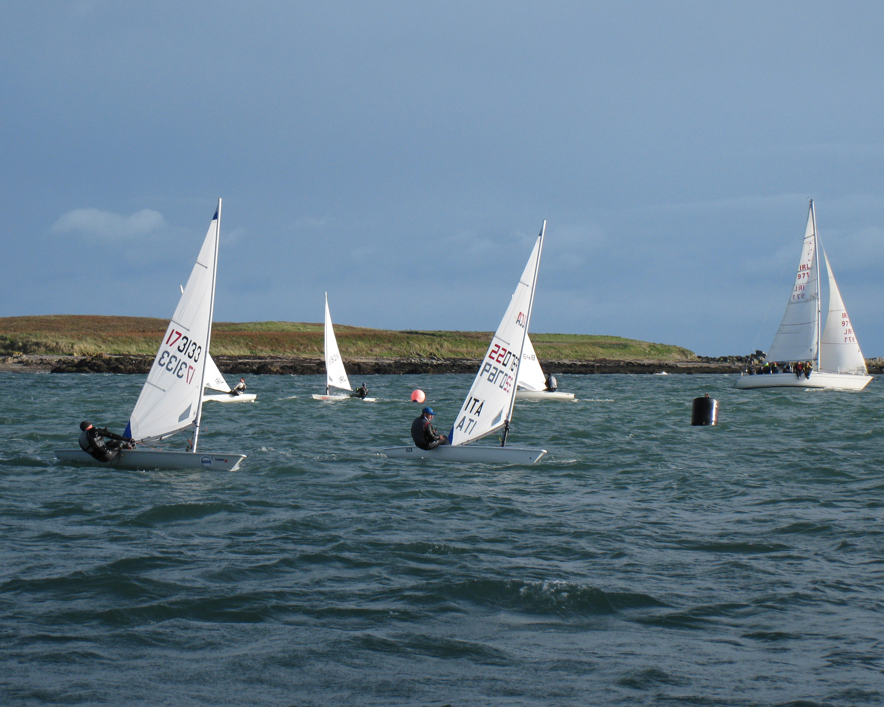 Close action at leeward. Photo courtesy of Conor Murphy.