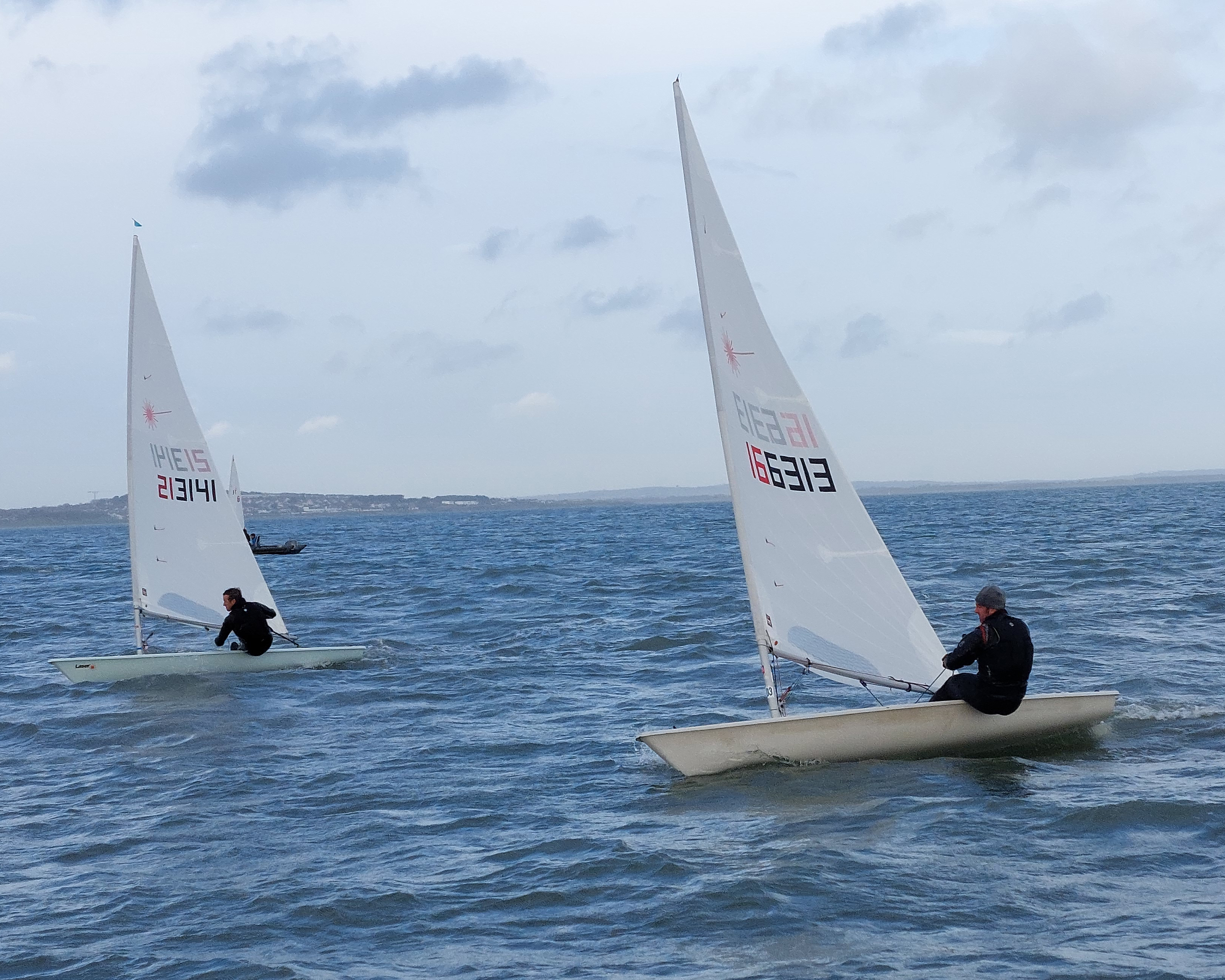 Ronan Wallace (Wexford HBTC) keeping an eye on Daragh Kelleher (Skerries SC)