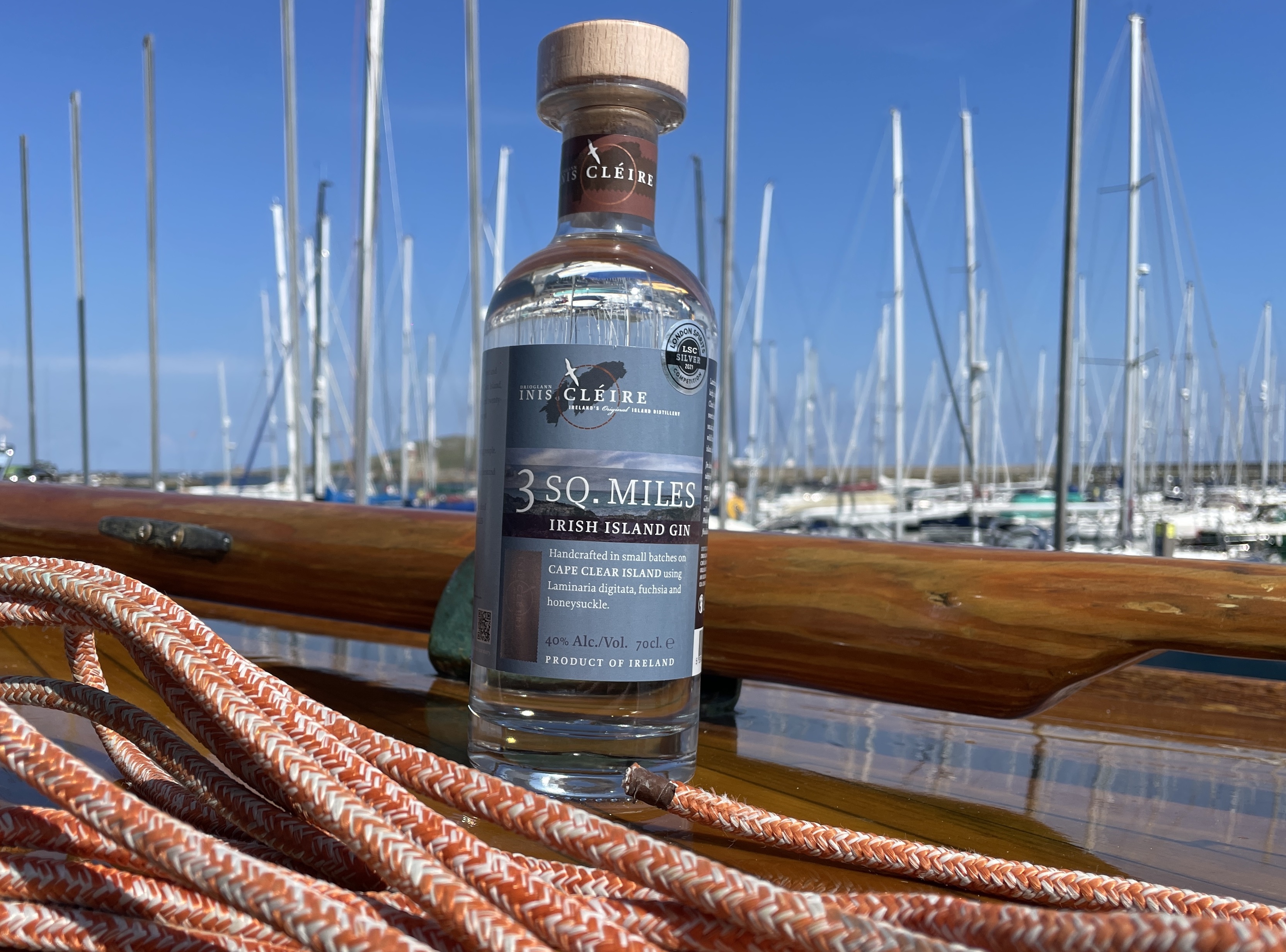 Cape Clear Distillery's '3 Sq Miles Gin' - will be enjoyed at the party on June 28th on Cape Clear Island