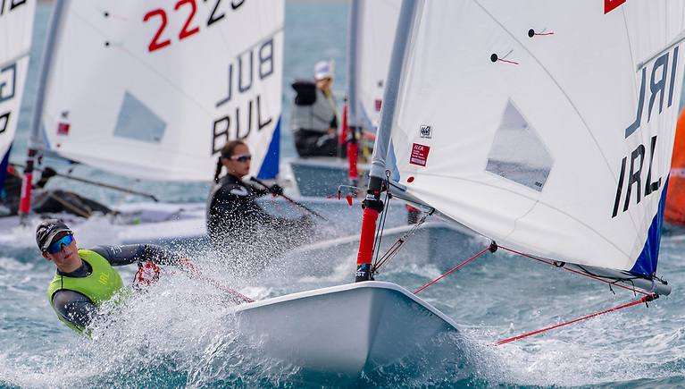 Eve McMahon in action on the final day of the World U21 ILCA 6 championship title in Tangiers, Morocco. The Howth ace sailed a consistent championships to win by a large margin Photo: Osgar