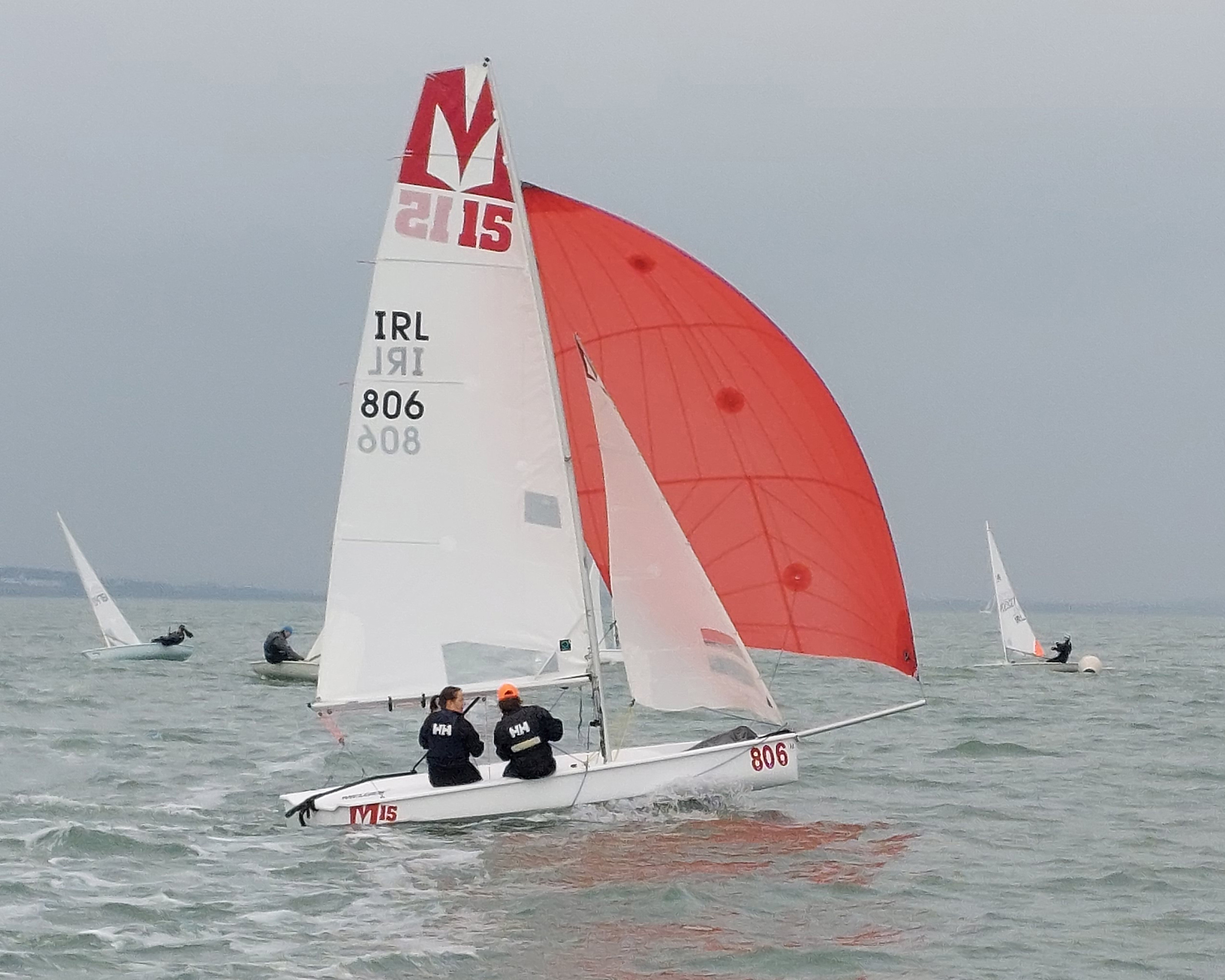 Sarah and Charlie Robertson in their Melges 15