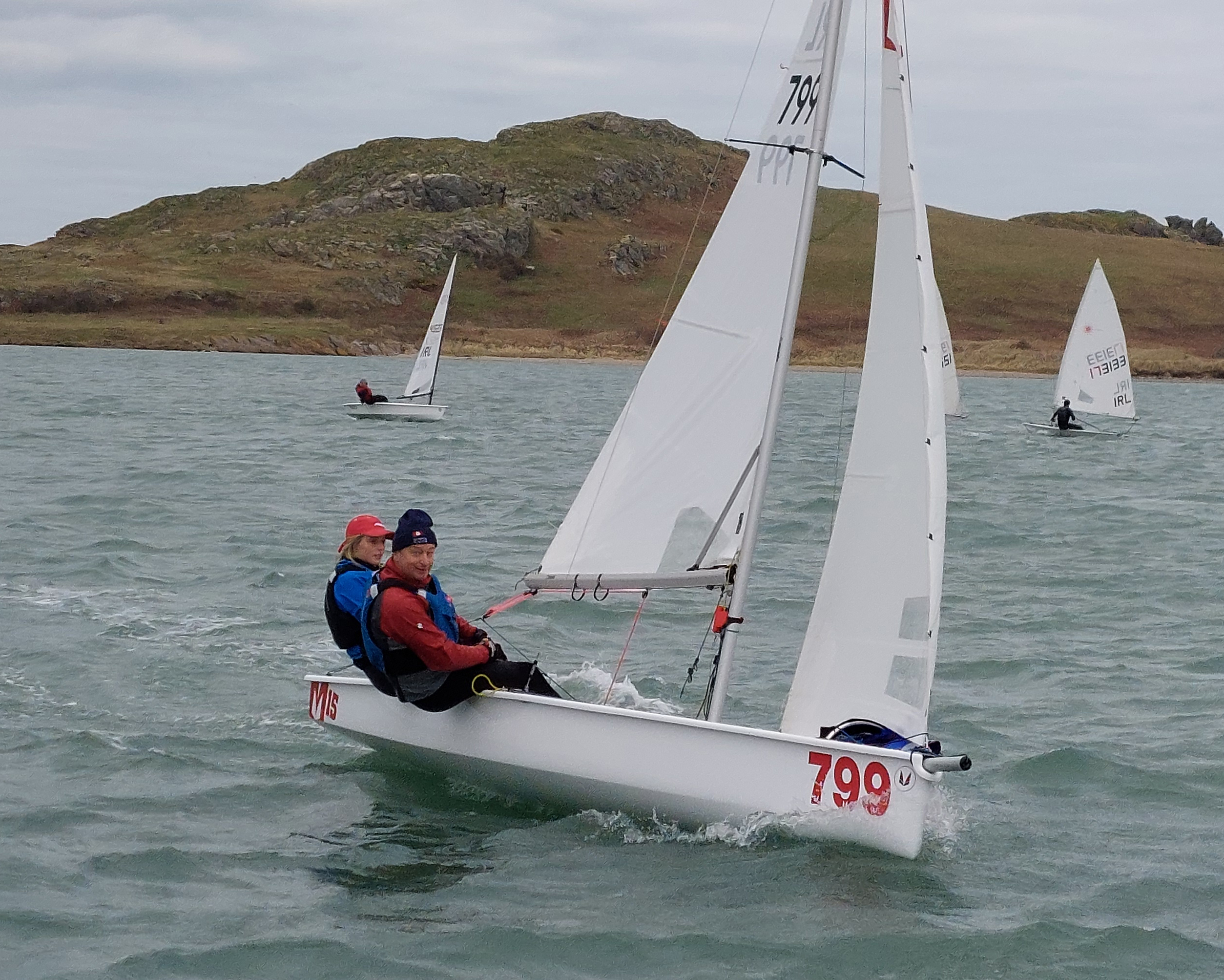 Mike and Sarah Evans in the Melges 15