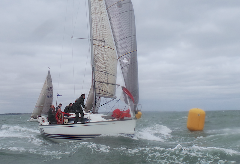 Preparing for a spinnaker hoist - Anthony Gore Grimes and team on 'Dux'