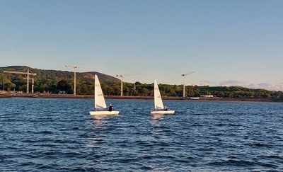 Sun and a hint of summer for opening HYC dinghy racing night