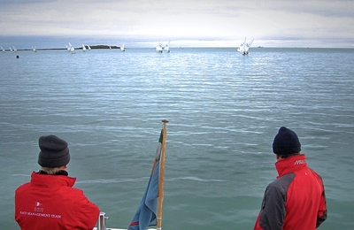 Fickle winds challenge Laser sailors as Frostbites recommence