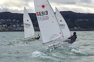 Lasers revel in 20-30 knot westerlies