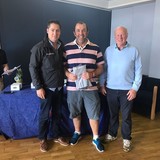 2018 Squib Easterns Race 2 winner - David Ferris (Killyleagh YC) with Gary Cullen (Provident CRM) and Rear Commodore Paddy Judge