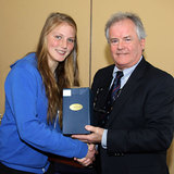 Laser 'Radial' winner Aoife Hopkins with Vice Commodore Berchmans Gannon 6323.jpg
